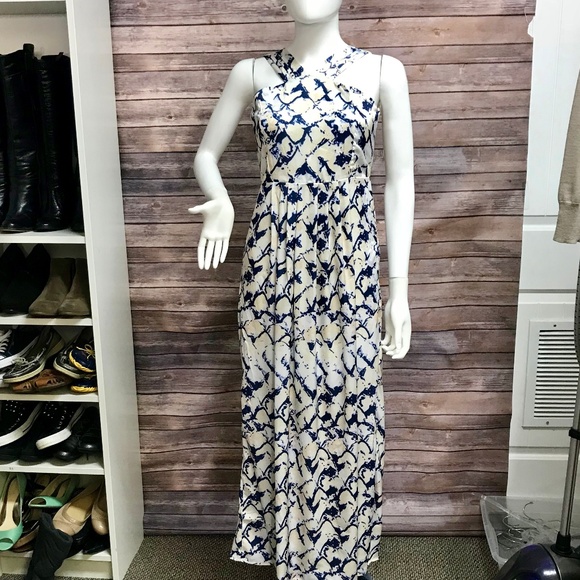 Geo Striped Print Cutout Maxi Dress - Picture 2 of 8